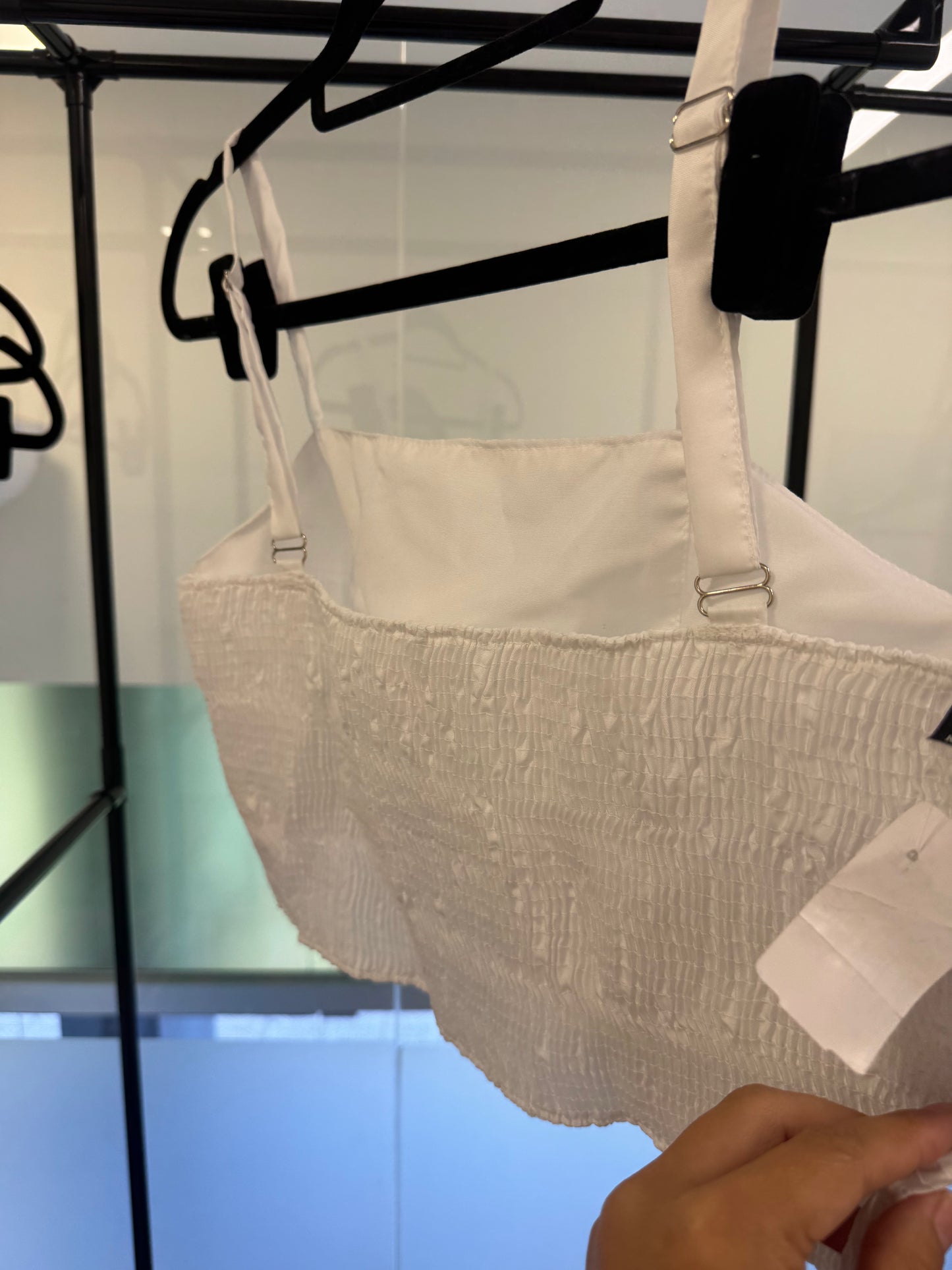 Cropped Tecido Costas Lastex