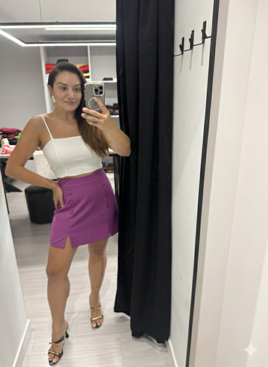 Cropped Tecido Costas Lastex